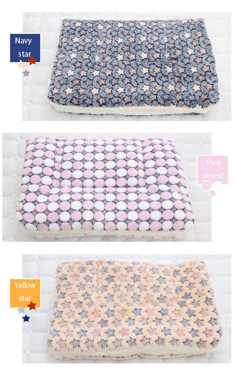 Soft Flannel Thickening Pet Soft Fleece Pad Pet Blanket Mattress Puppy Cat Sofa Mat Home Carpet Warm Sleep Set Dog Bed