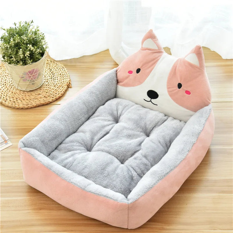 Winter Warm Puppy Cat Bed Sofa Washable Cartoon Pet Beds for Small Dogs Cats Yorkies Katten Kennels Pets Products Accessories