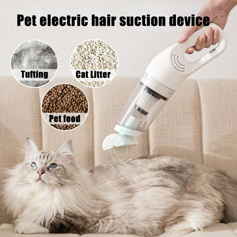 12000Pa Pet Cat And Dog Hair Vacuum Cleaner Handheld Small Vacuum Cleaner Pet Hair Removal Accessories For Pillows Sofas Carpets