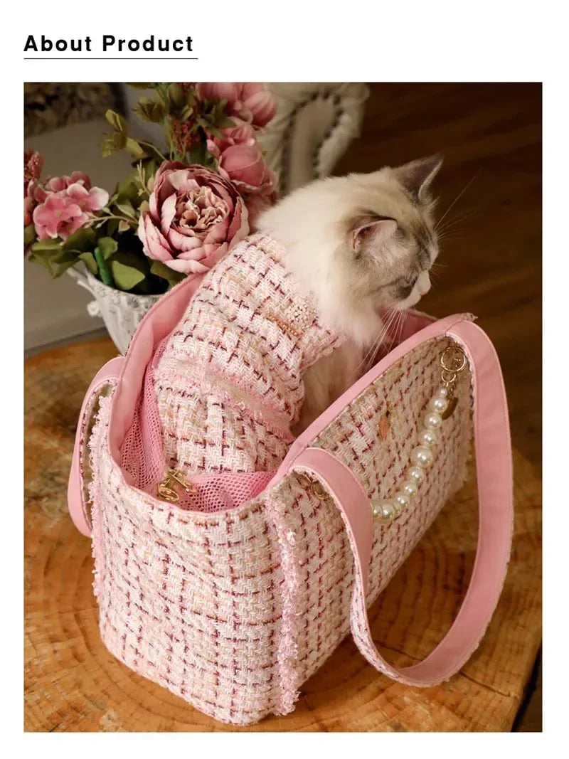 Luxury Shoulder Bags for Small Dogs Pet Items Outdoor Portable Puppy Handbag Dog Accessories Yorkshire Chihuahua Carrier for Cat