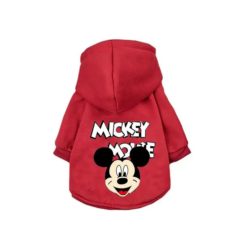 Disney Winter Pet Dog Clothes Cute Mickey Minnie dogs hoodies French Bulldog for Small Medium Dogs Sweatshirt Yorkshire perro