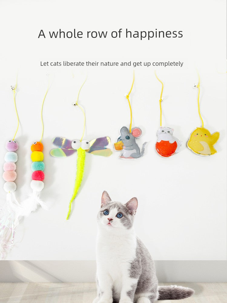 Relief Hanging Elastic Bell Little Mouse Cat Toy