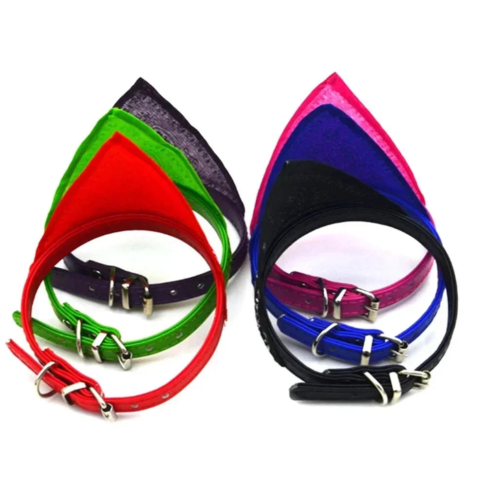 Collar para gato, hermoso collar ajustable para perro y gato, corbata triangular para saliva, pañuelo para perro, collar con piel sintética, producto para mascotas