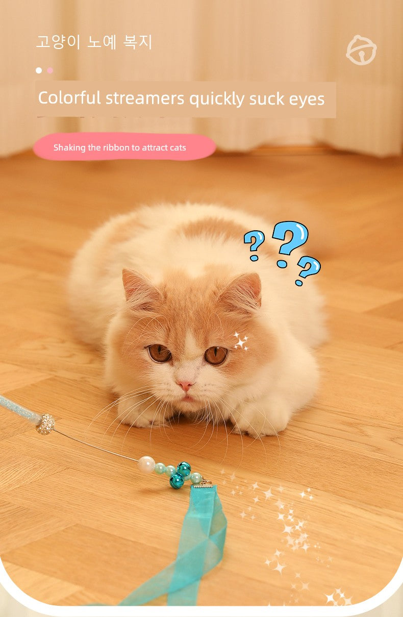 Relieving Stuffy Handy Gadget Retractable Replacement Head Cat with Bell