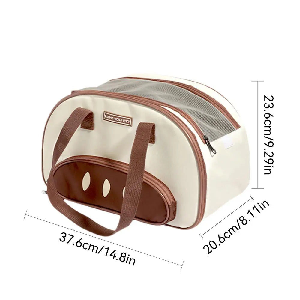 Dog Carry Bags Small Dogs Pet Carrier Airline Approved Bread-Based Bag Handheld Or Shoulder Sturdy Well-Ventilated Easy Load Bag