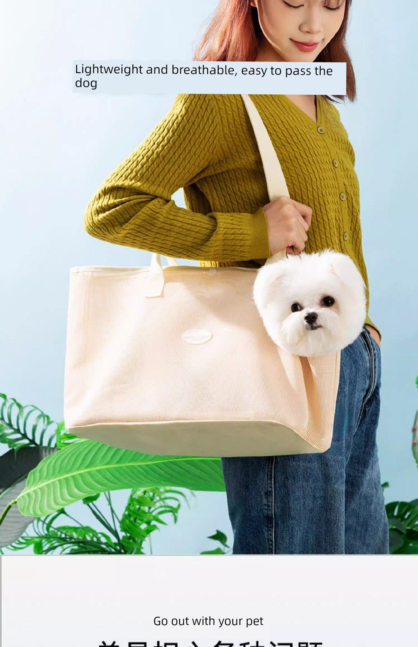 Portable Summer Cat Bag Breathable Handy Gadget All-Match Bag Dog