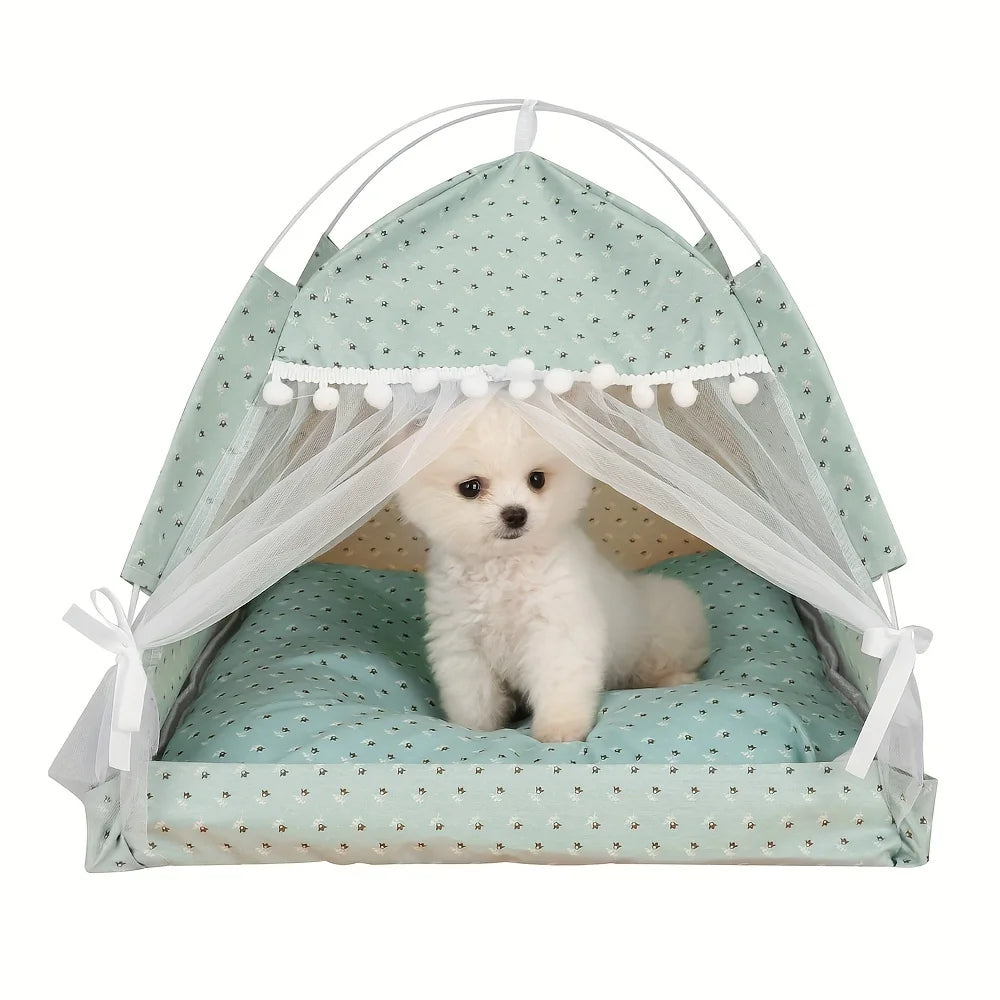 Cat and dog nests, summer semi-enclosed houses, cool mats, foldable outdoor pet tents, tent supplies