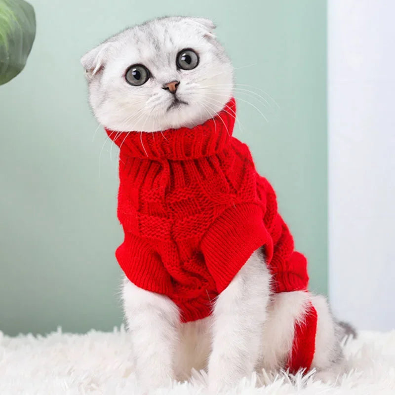 Cat Clothes for Pet Cats Clothing for Pets Sweater Pet Dog Clothes for Cats Dogs Kitty Outfit Pure T Shirt Dog Coat Vest Costume