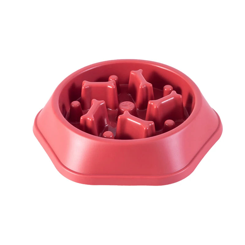 Pet Slow Food Bowl Cat/Dog Large Capacity Food Bowl to Relieve Anxiety, Anti-Choking, Non-Slip and Anti-Overturning Colored Bowl