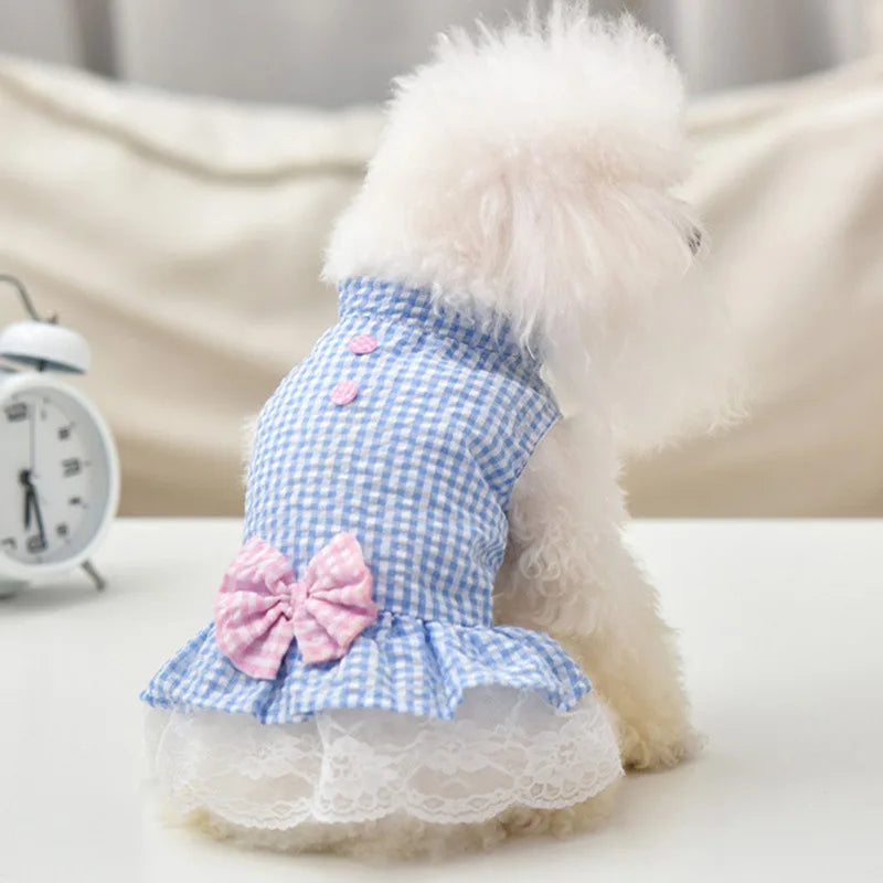 Summer Princess Pet Dress For Dogs Little Small Puppies Animal Cat Tutu Birthday Party Skirt Clothes For Chihuahua Yorks