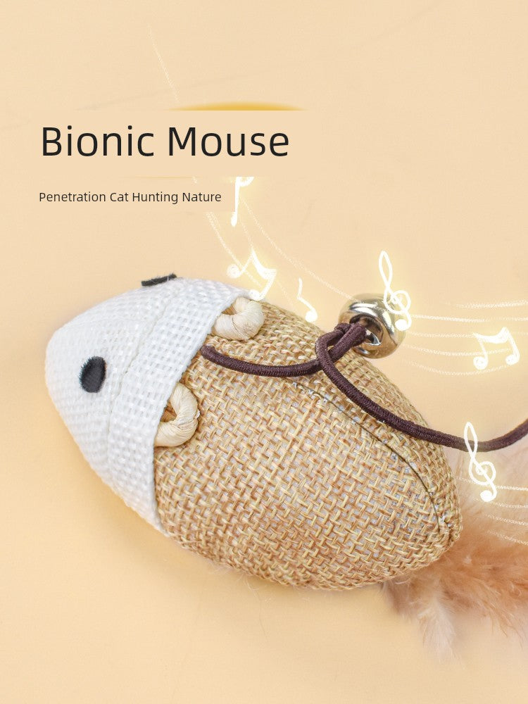 Relieving Stuffy Little Mouse with Bell Bite Resistance Consumption Cat Toy