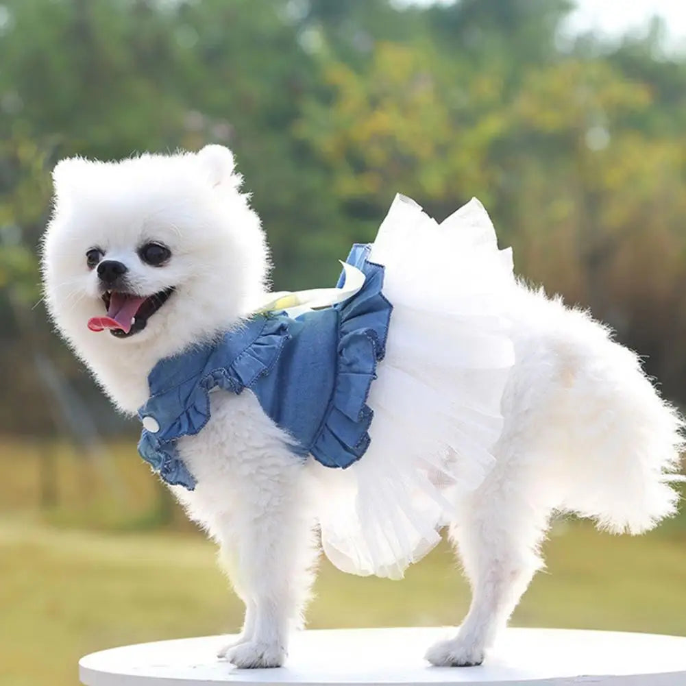 Cozy Pet Dress Cute Dog Skirt High Elasticity Fashion Pet Vest Puppy Sleeveless Clothes