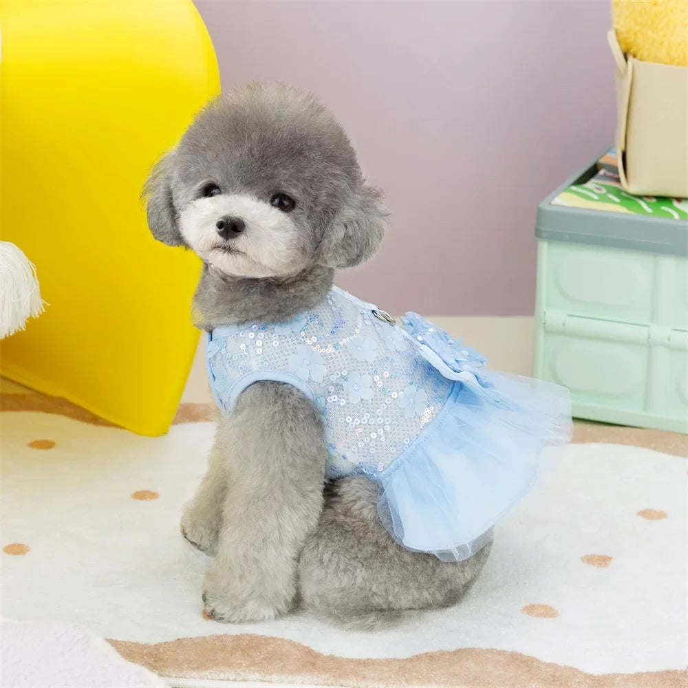 Sweet Summer Pet Princess Clothing Dog Dress for Dogs Skirt Wedding York Chihuahua Poodle for Dogs Skirts Cat Apparel