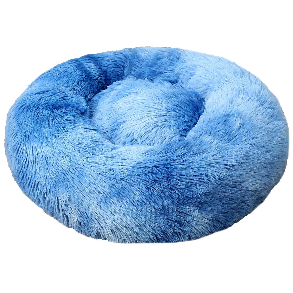 Cat Beds Washable Soft Pet Kennel Winter Thickened Warm Donut Round Pet Plush Nest Comfortable Sleeping Cat Bed Supplies