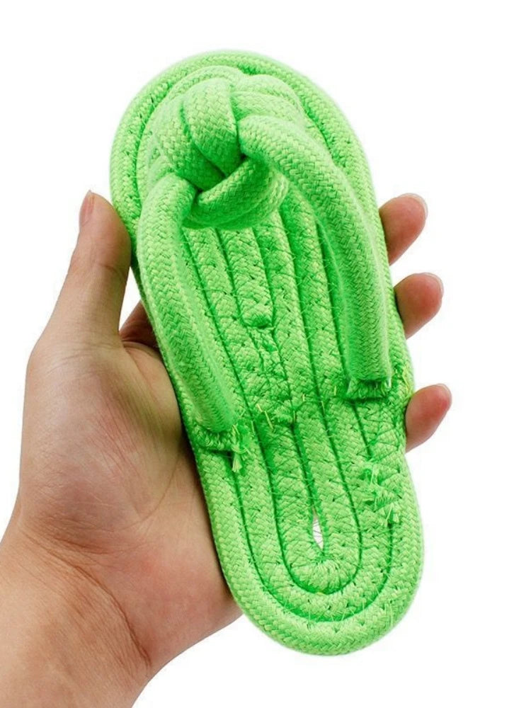 Divertido juguete masticable para perros, pantuflas de algodón, cuerda de juguete para perros pequeños y grandes, juguetes molares para entrenar los dientes de las mascotas, juguete interactivo para perros, accesorios para perros