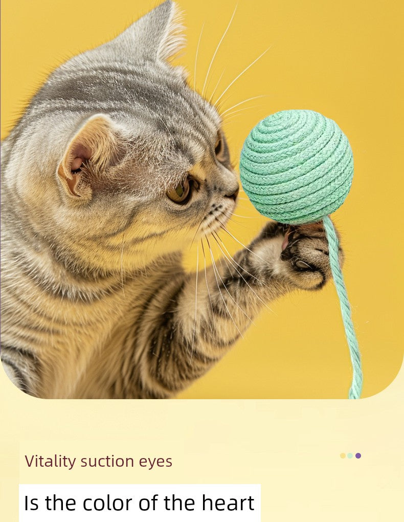 Self-Hi Relieving Stuffy Anti-Scratch Sound Grinding Teeth Kittens Toy Ball