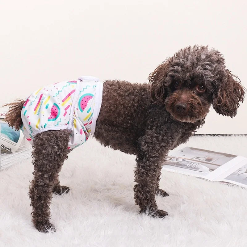 Washable Female Dog Diapers Reusable Dog Panties Menstruation Pet Physiological Safety Pants Adjustable Cat Diapers Pet Supplies