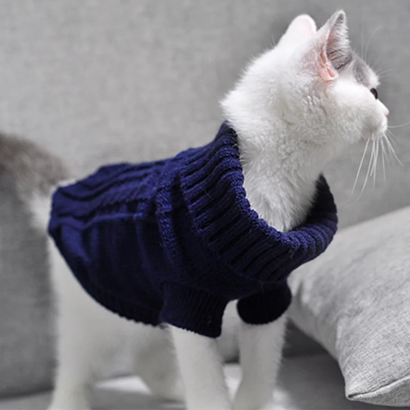 Cat Clothes for Pet Cats Clothing for Pets Sweater Pet Dog Clothes for Cats Dogs Kitty Outfit Pure T Shirt Dog Coat Vest Costume