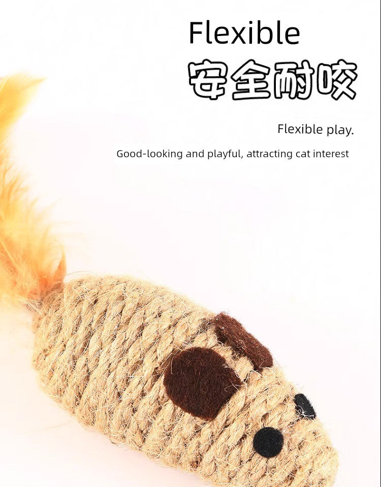 Hemp Rope Relieving Stuffy Handy Gadget Scratch-Resistant Simulation Cat Toy