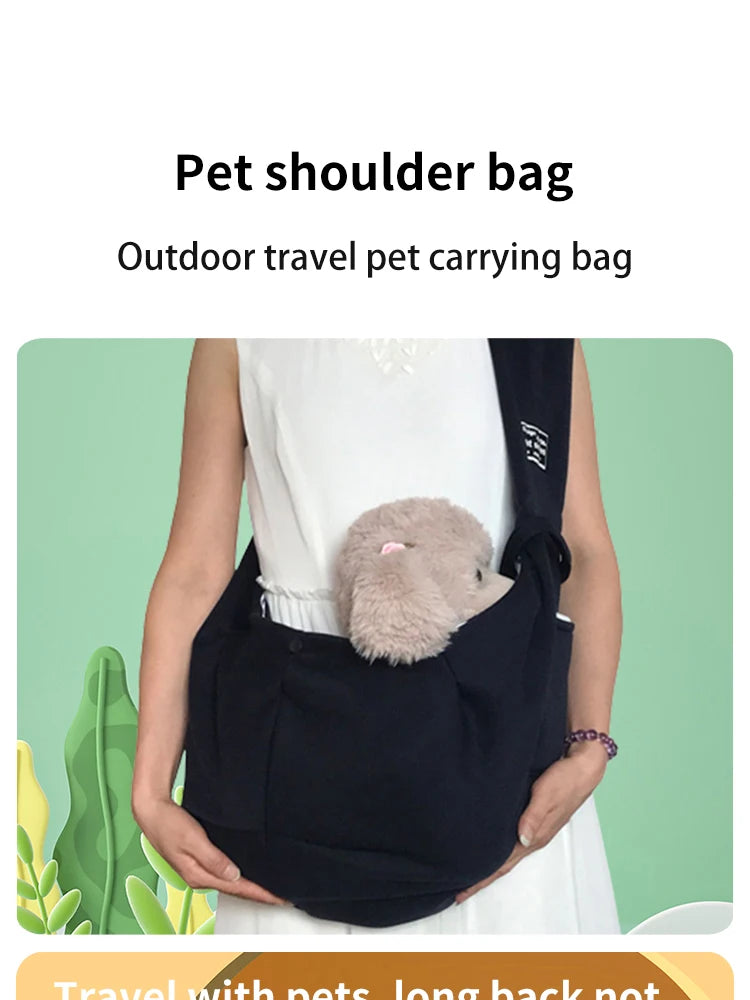 Dog Bag Pet Out Crossbody Shoulder Bag Outdoor Travel Portable Cat Puppy Sling Bag Cotton Comfortable Tote Pet Carrying Supplies