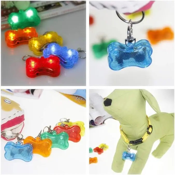 LED Lights Night Safety Dog Collar Glowing Pendant Pet Accessories Glow In The Dark Bright Necklace Flashing Light Pendant