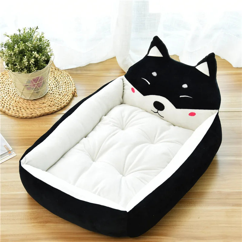 Winter Warm Puppy Cat Bed Sofa Washable Cartoon Pet Beds for Small Dogs Cats Yorkies Katten Kennels Pets Products Accessories