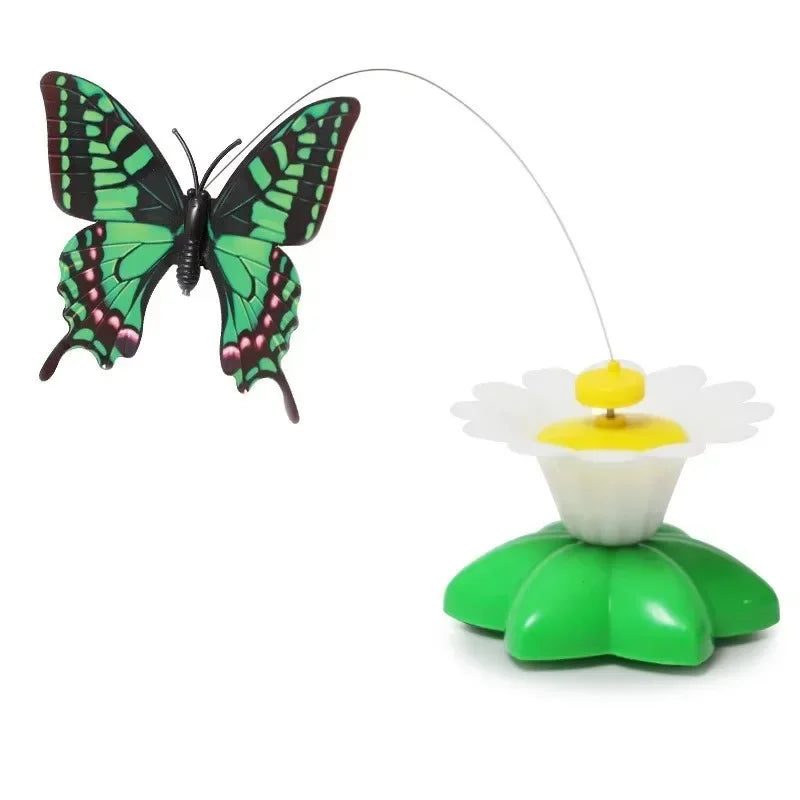 Interactive Bird Toy For Cats Automatic Rotating Cat Teaser Electric Fluttering Butterfly Hummingbird Teaser Cat Hippie Bird Toy