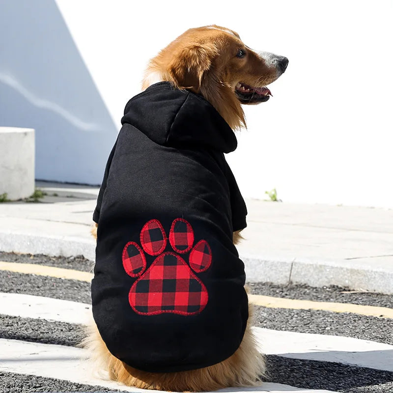 Winter Warm Pet Dog Clothes for Large Dogs Fashion Puppy Sweaters Cute Print Cat Hoodies Soft Pet Kitten Outfits Bulldog Clothes