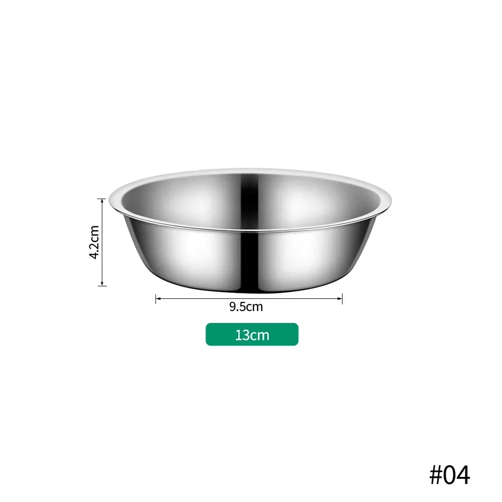 Stainless Steel Metal Dog Bowl for Small Medium Large Dogs Replacement Basic Dog Bowls Thickened Dog Water Feeder Bowls Pet Supp