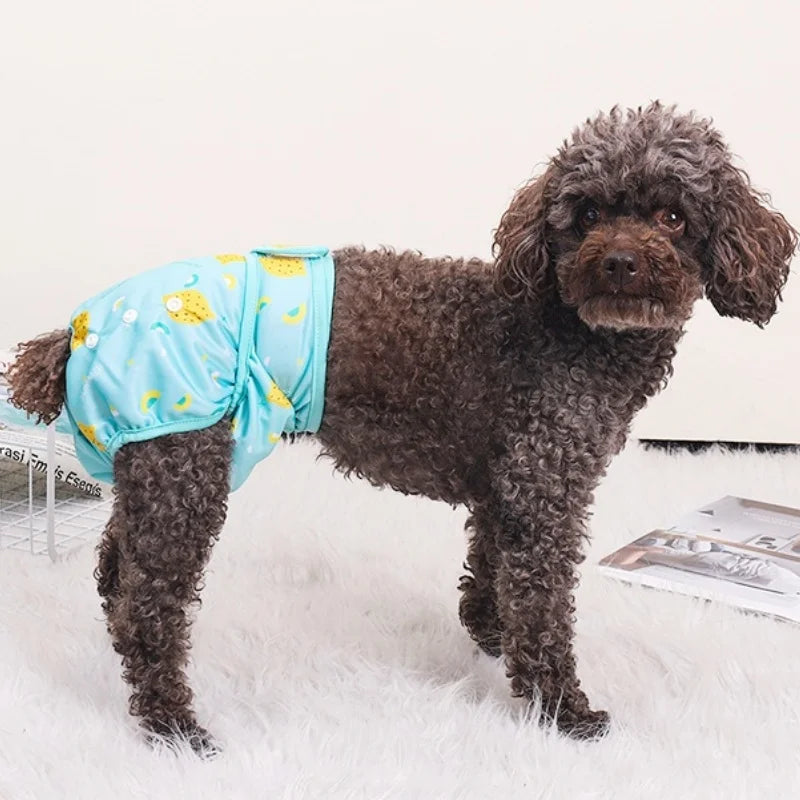 Washable Female Dog Diapers Reusable Dog Panties Menstruation Pet Physiological Safety Pants Adjustable Cat Diapers Pet Supplies