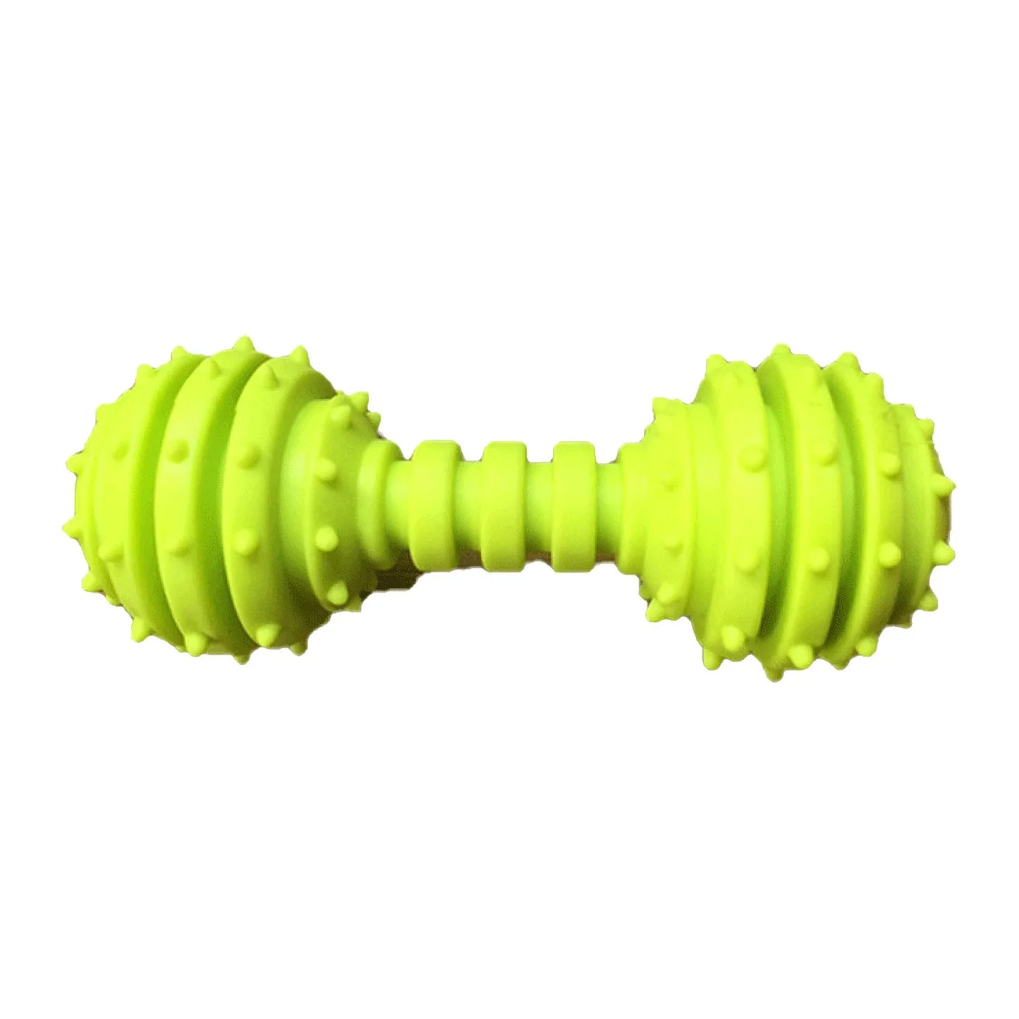 Heavyweight Durable Rubber Dog Chew Toys Dog Chew Bones Long Lasting Dumbbell Shape Green Blue Pink Cat Accessories