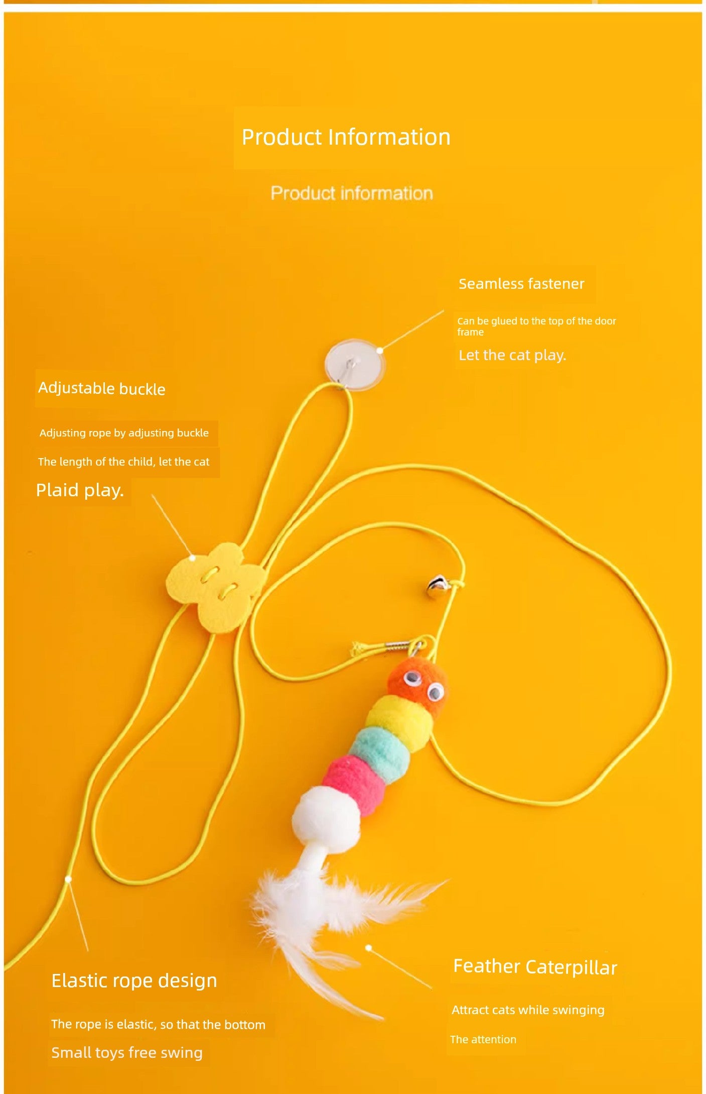 Self-Hi Relief Elastic Bell Little Mouse Cat Toy