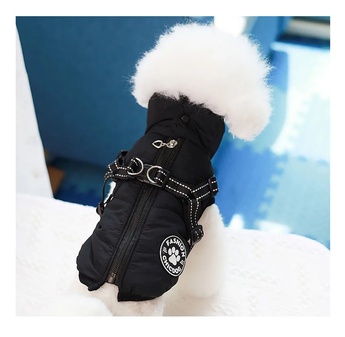 Dogs and Cats Coat Jacket Pet Vest Dog Pet Harness Zipper Design Puppy Warm Hoodies Clothes 4 Colours