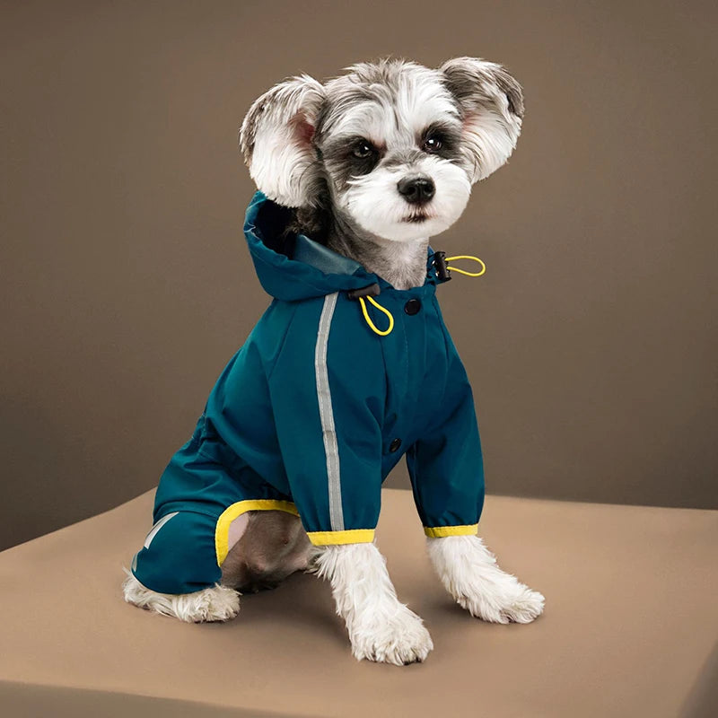 Pet Raincoats Dog Reflective Waterproof Puppy Rain Coats Hooded for Small Medium Dogs Jumpsuit Chihuahua French Bulldog Overalls