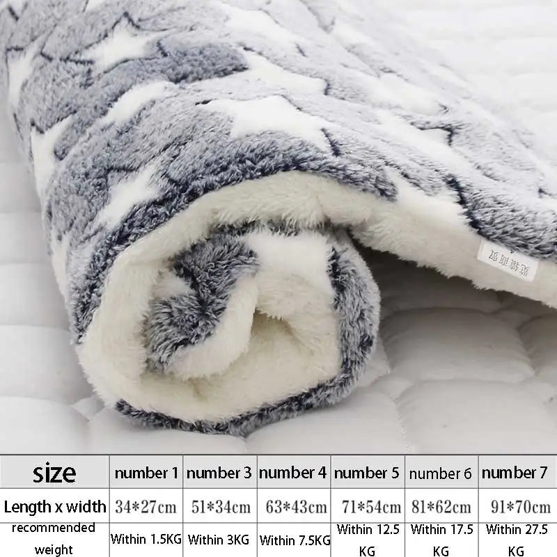 Soft Flannel Thickening Pet Soft Fleece Pad Pet Blanket Mattress Puppy Cat Sofa Mat Home Carpet Warm Sleep Set Dog Bed