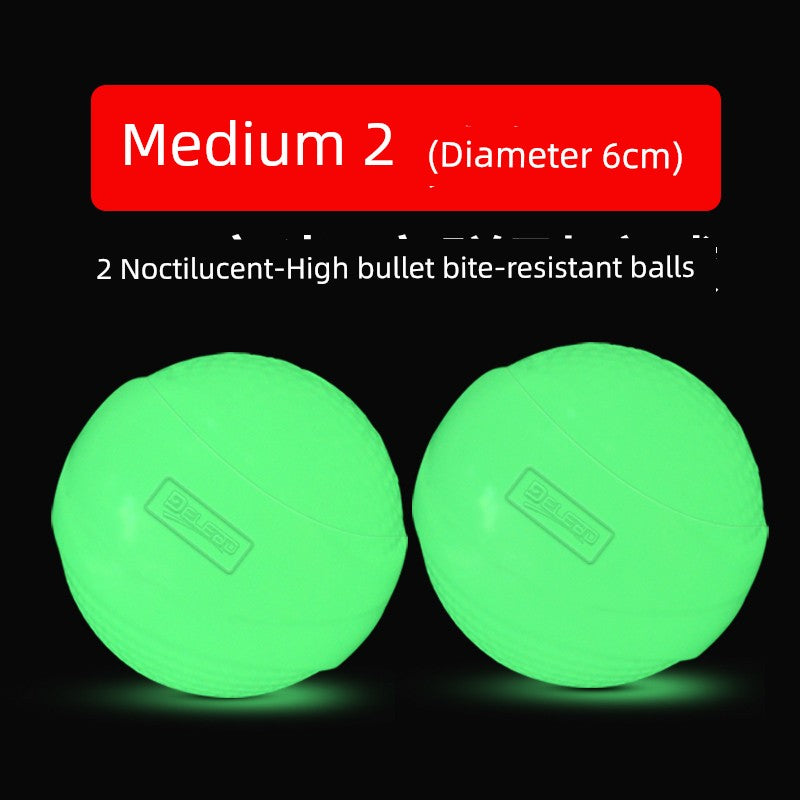 Super Elastic Dog Luminous Ball Luminous Elastic Ball Toy Bite-Resistant Relieving Stuffy Large, Medium and Small Dogs Molar Pet Toy