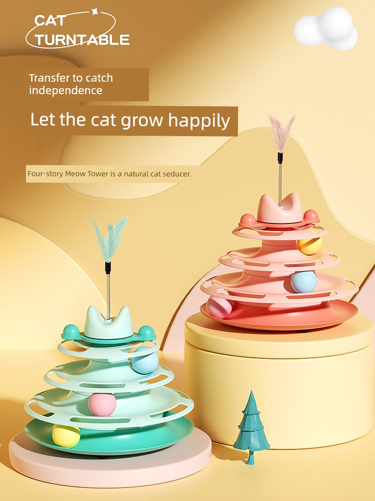 Cat Toy Self-Hi Relieving Stuffy Cat Teaser Cat Pet Cat Turntable Ball Mouse's Handy Gadget Kitten All Products