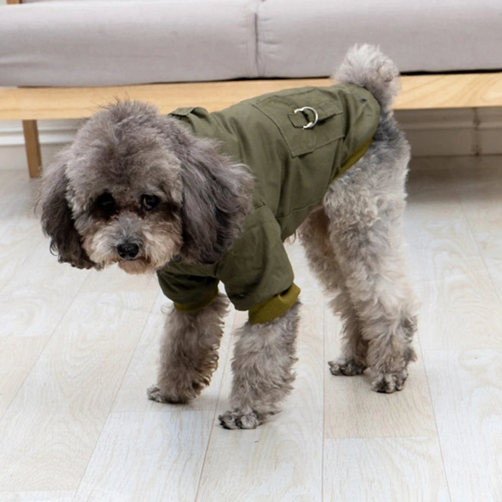 Dog Pet Winter Thickened Hiking Coat With Hooded Coat Soft And Comfortable Dog Coat Jacket Outdoor Sports Pet Clothing