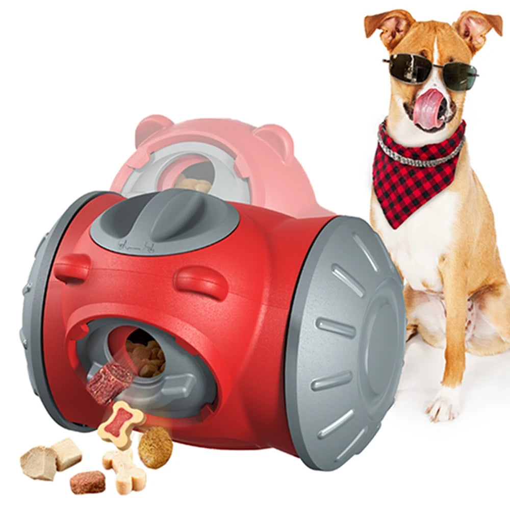 Slow Feeding Indoor Training Dog Toy Balance Car Puzzle Exercise Rolling Food Dispenser Interactive Chase Snacks Dispensing Toys