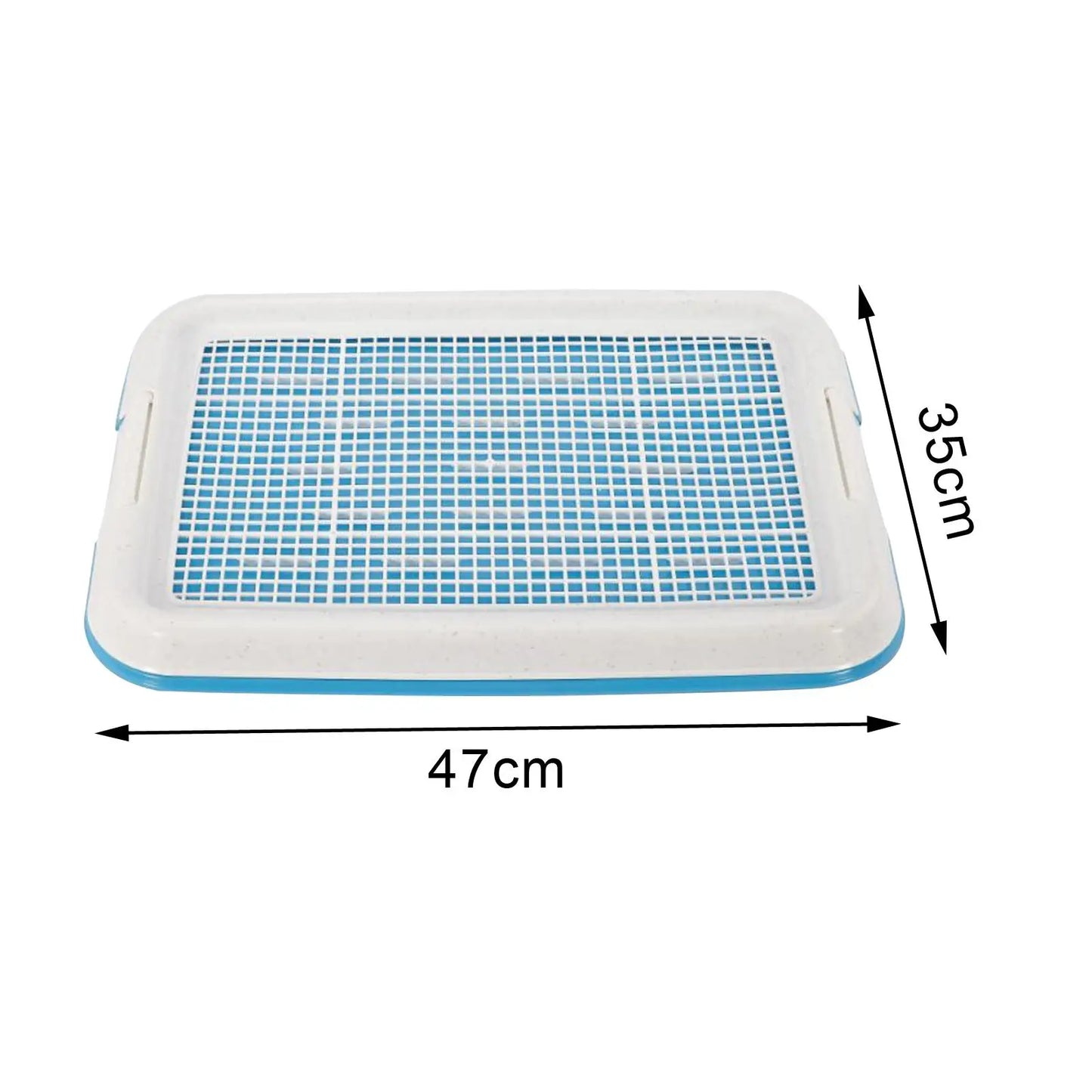 Dog Potty Toilet Training Tray Indoor Outdoor 18.5x13.8 inch Mesh Potty Training Tray Dog Potty Pan for Small Size Dogs Puppies