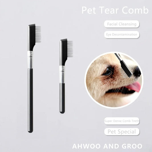 Pet Facial Cleaning Comb Removes Tear Stains Eye-poop Comb Dog Hair Repair Scissors Cat Hair Comb Pet Clean Supplies Accessories