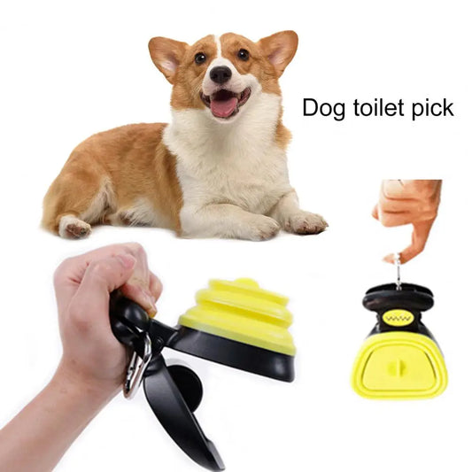 Foldable Dog Pooper Scooper Pet Travel Waste Litter Disposal Picker Shovel With Decomposable Bags Poop Scoop Pick Up Cleaner