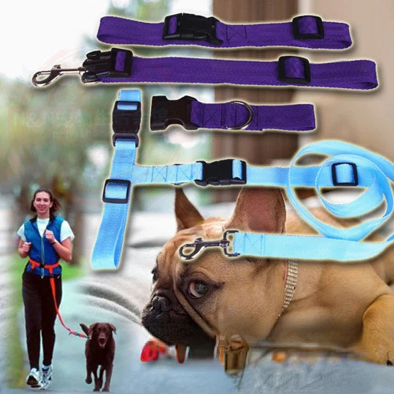 1PC Adjustable Hands Cat Dog Free Running Walking Jogging Pet Lead Leash Waist Belt Chest Strap Gift Traction Rope Pets Supplies