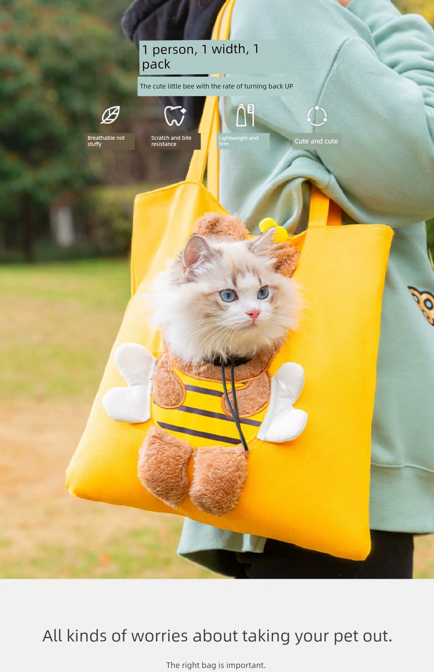 Cat Bag Outdoor Portable Canvas Bag Shoulder Bag Crossbody Bag Dog Backpack Exposed Cat Small Size Dogs Pet Bag