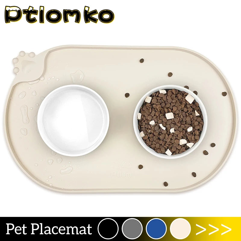 Pet Placemat Dog Food Mat Cat Bowl Pad Puppy Waterproof Feeding Mat Prevent Food Water Overflow Silicone Pet Supplies