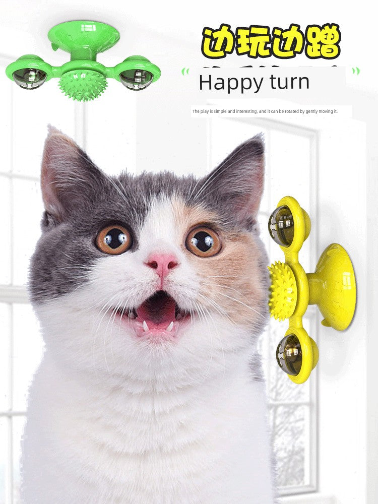 Cat Toy Self-Hi Relieving Stuffy Pet Turntable Cat Teaser Tumbler Windmill Supplies Kitty Toy Cat Toy