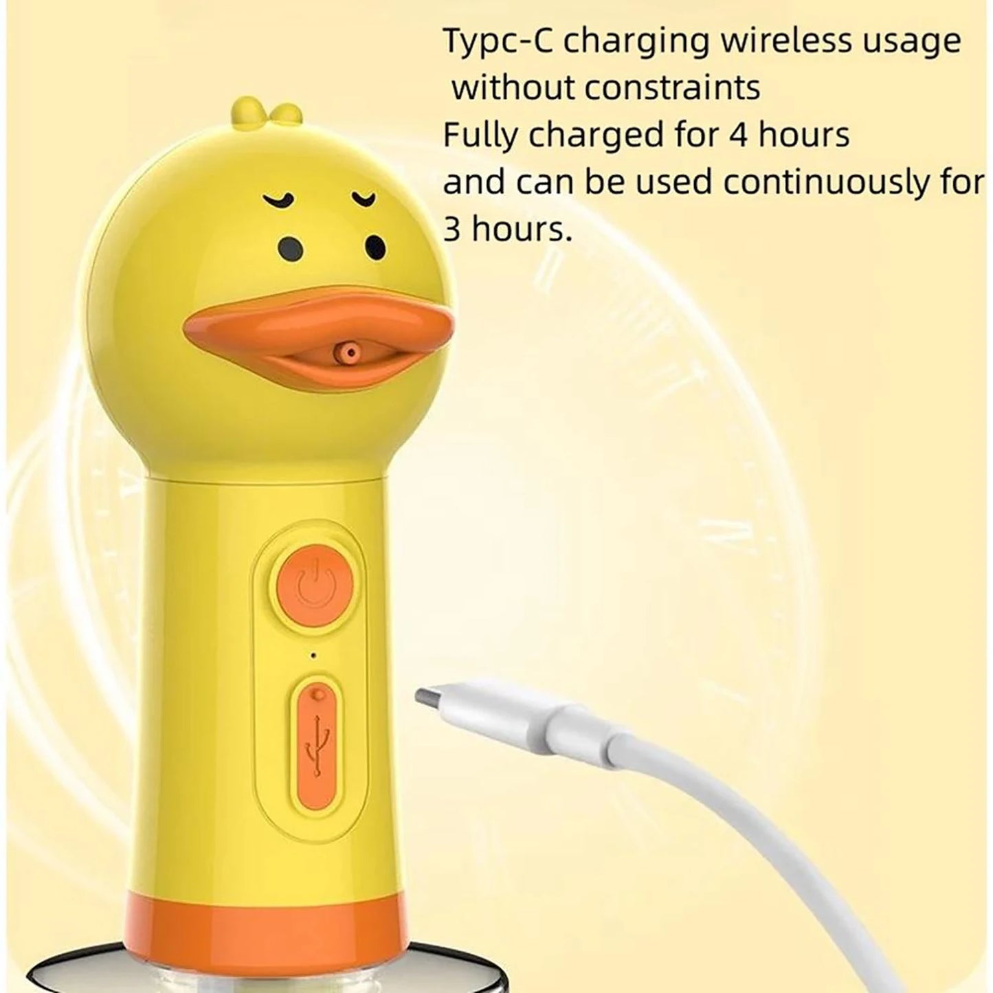 Handhold Electric Little Yellow Duck Bubble Machine Foam Dispenser Dogs Cleaning Shower Gel Dilution Bottle Pets Bathing Bubbler