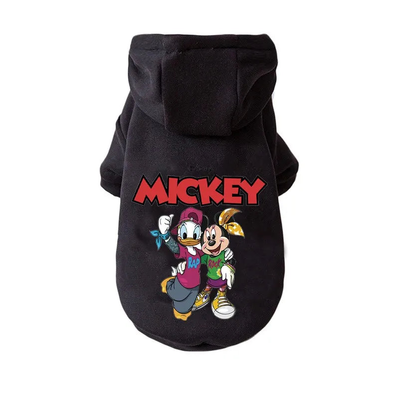 2024 New Disney Pet Dog Clothes Minnie Mouse Hoodie Companion Cozy Puppy Small Medium Dog Sweatshirt French Chihuahua Pug S-xxl