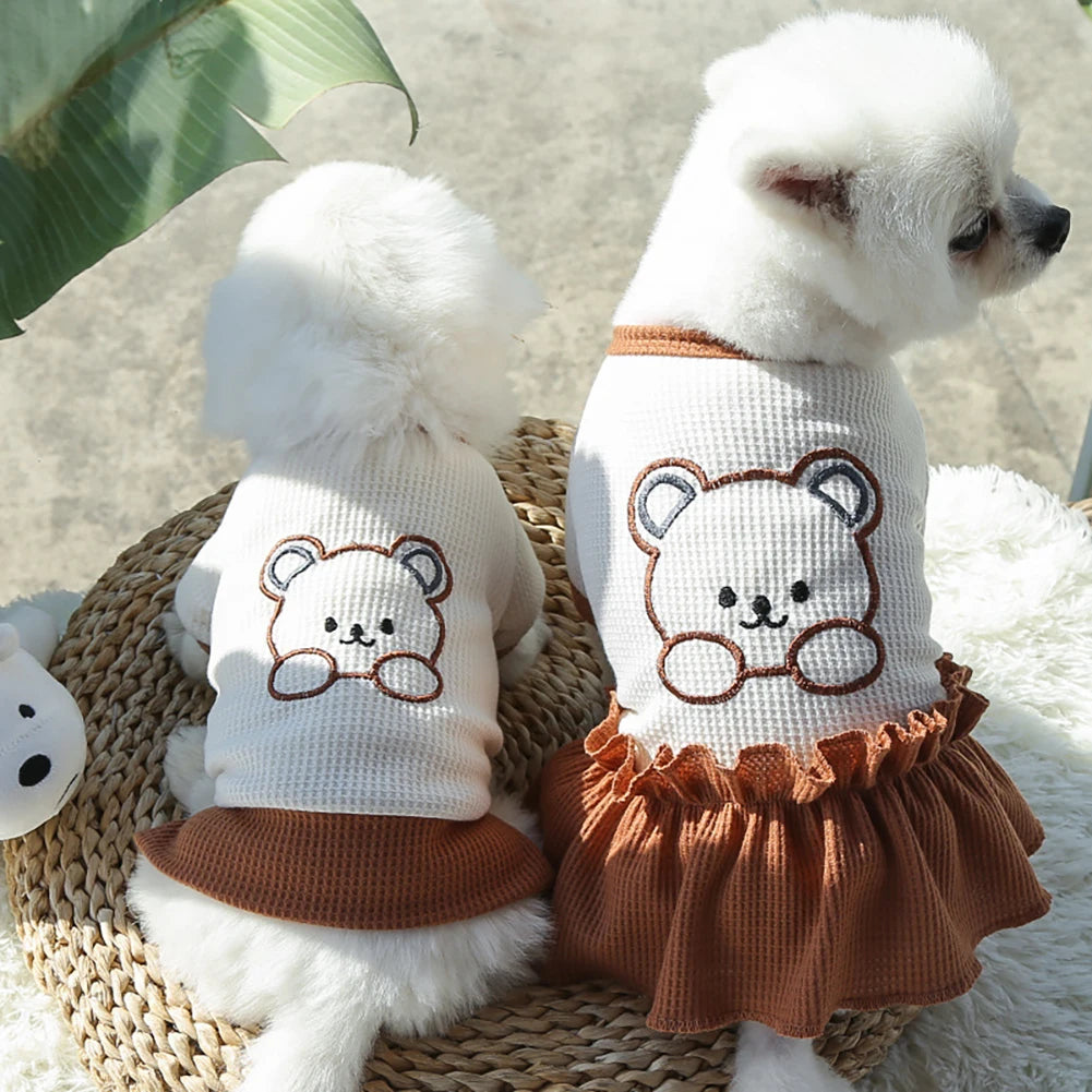 Spring Summer Dog Dress Pet Skirts Pet Lovers' Clothes Comfortable Soft Puppuy Dogs Cats Vest Dress Pet Clothes Dog Clothes