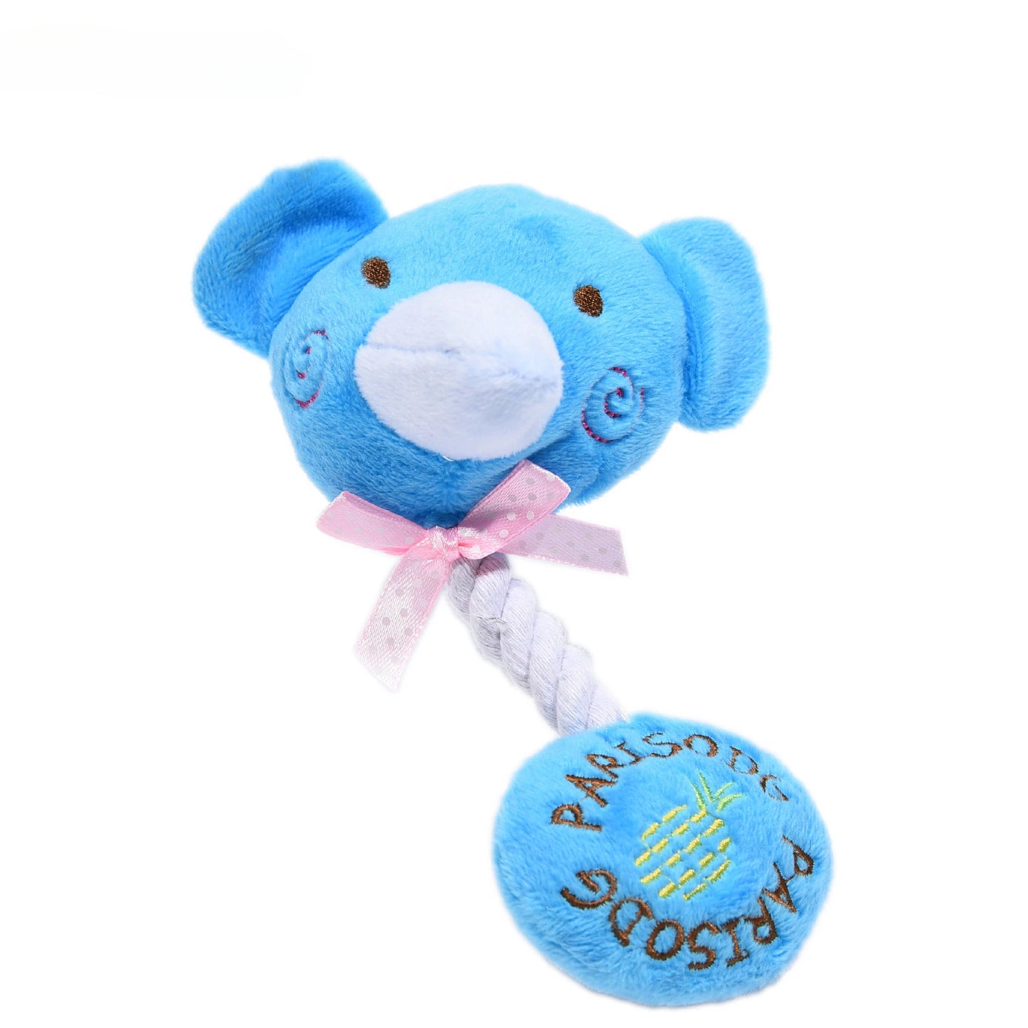 Pet Plush Toy Candy Bear Cotton Rope Rabbit Cartoon Plush Toy Cat Dog Grinding Teeth Sound Bite Resistant